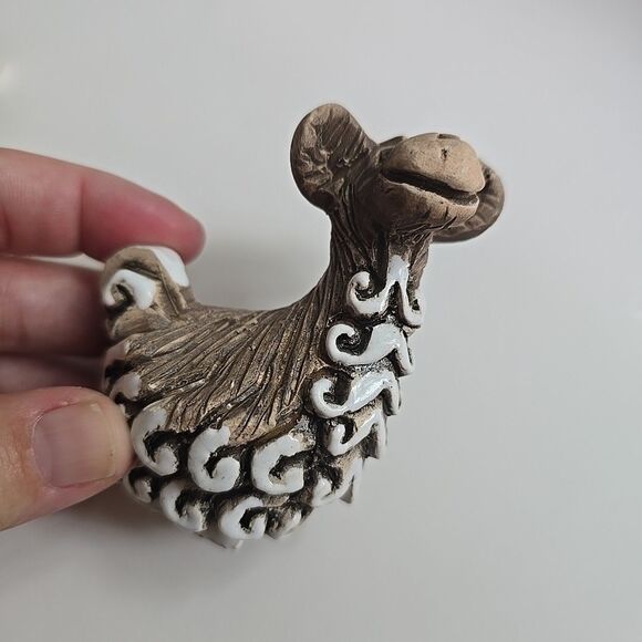 Llama Alpaca Artesania Rinconada Vtg Pair Mom Baby Art Pottery Figurines Retired - Picture 4 of 14